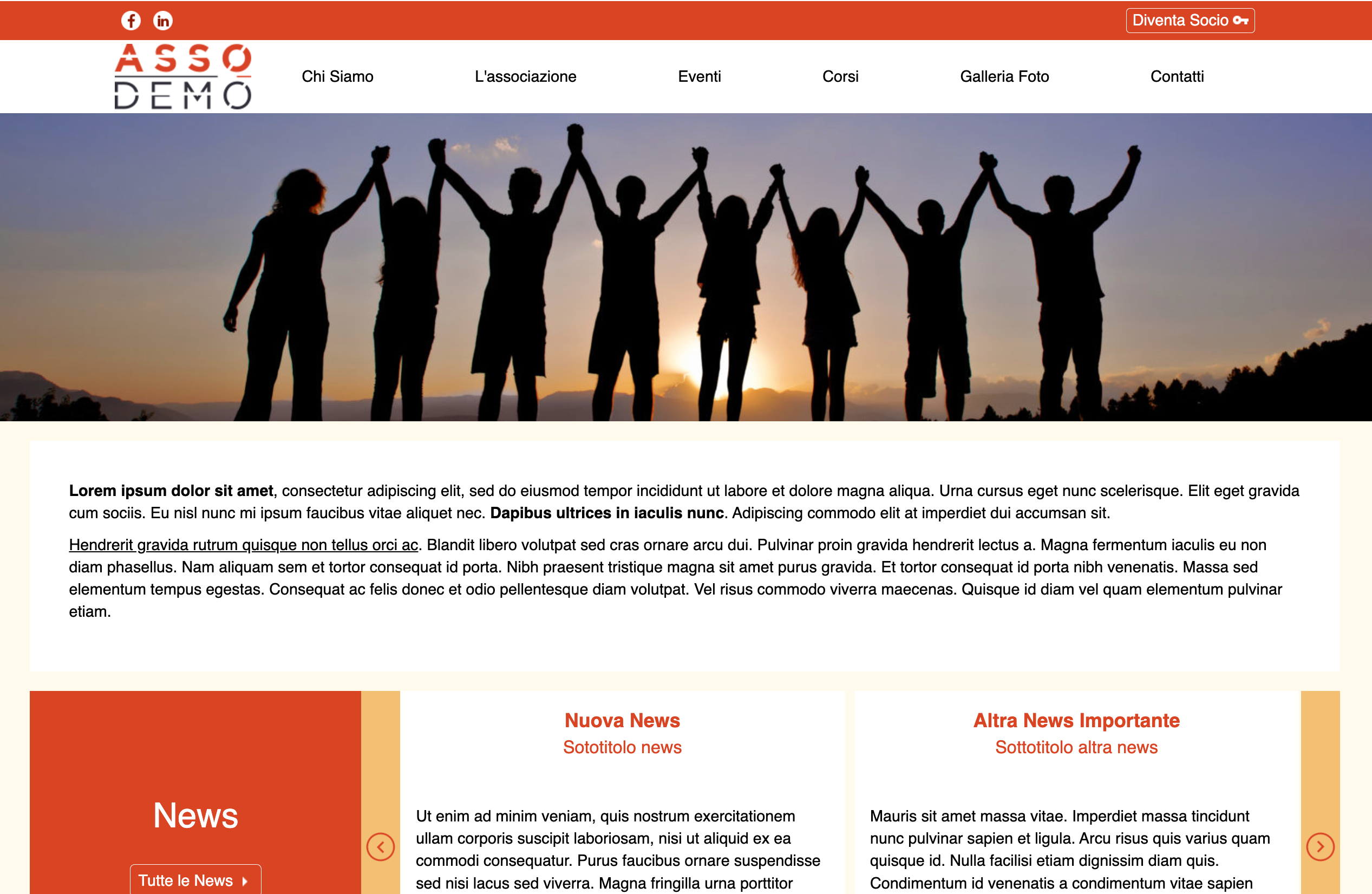 Screenshot sito web dedicato myDesk